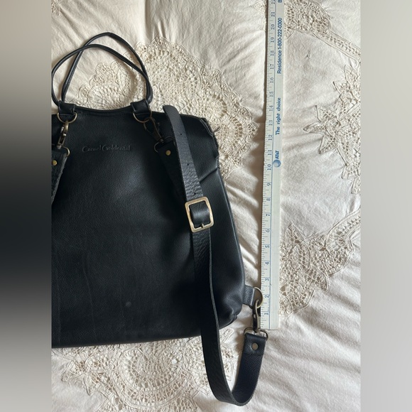 ❤️Leather Large Convertible Backpack/Purse, Carmel Goldental - Picture 5 of 12